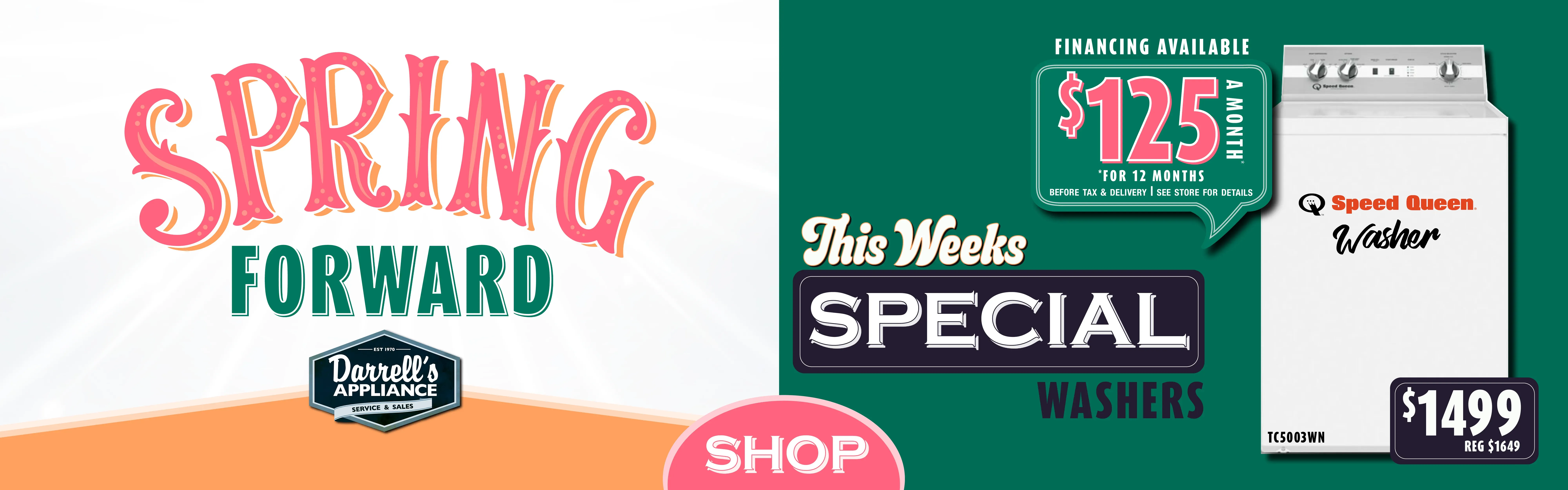 Weekly Special Speed Queen